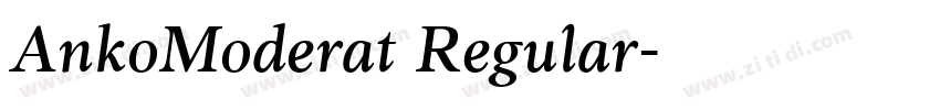 AnkoModerat Regular字体转换